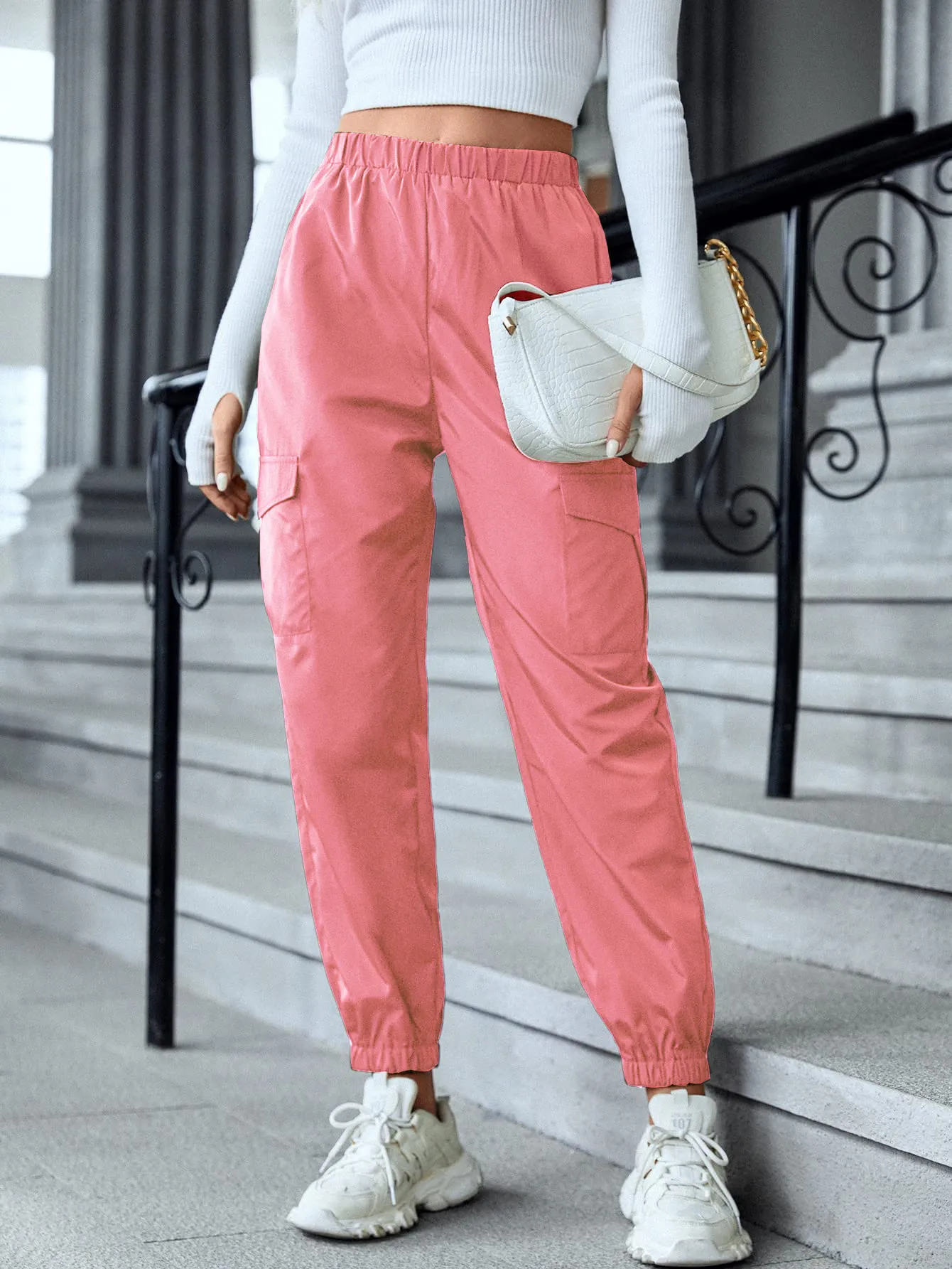 Multi-pocket Skinny Pants